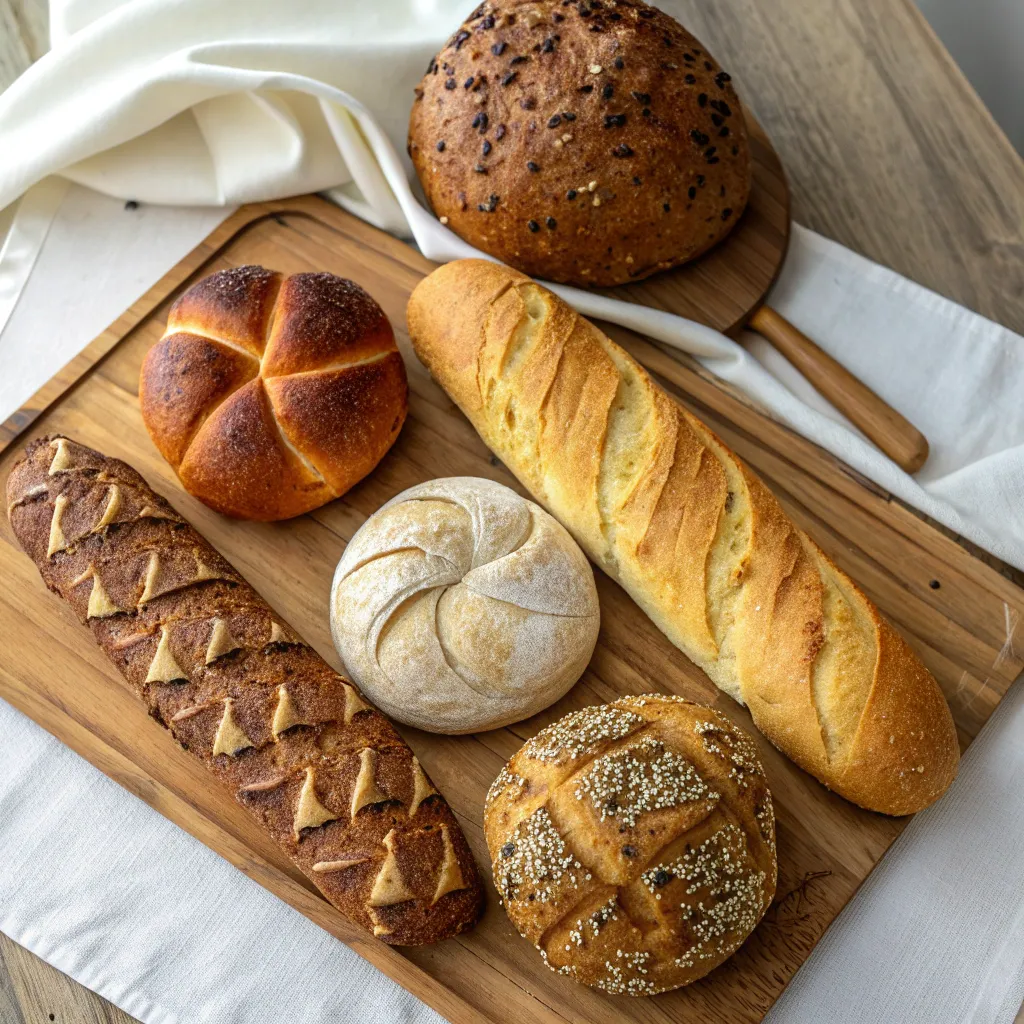 Advanced bread variations arranged artistically